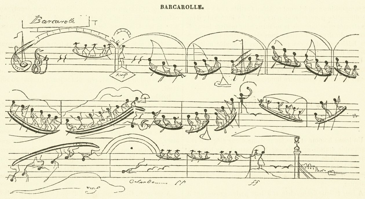 Barcarolle (kaiverrus) tekijältä French School