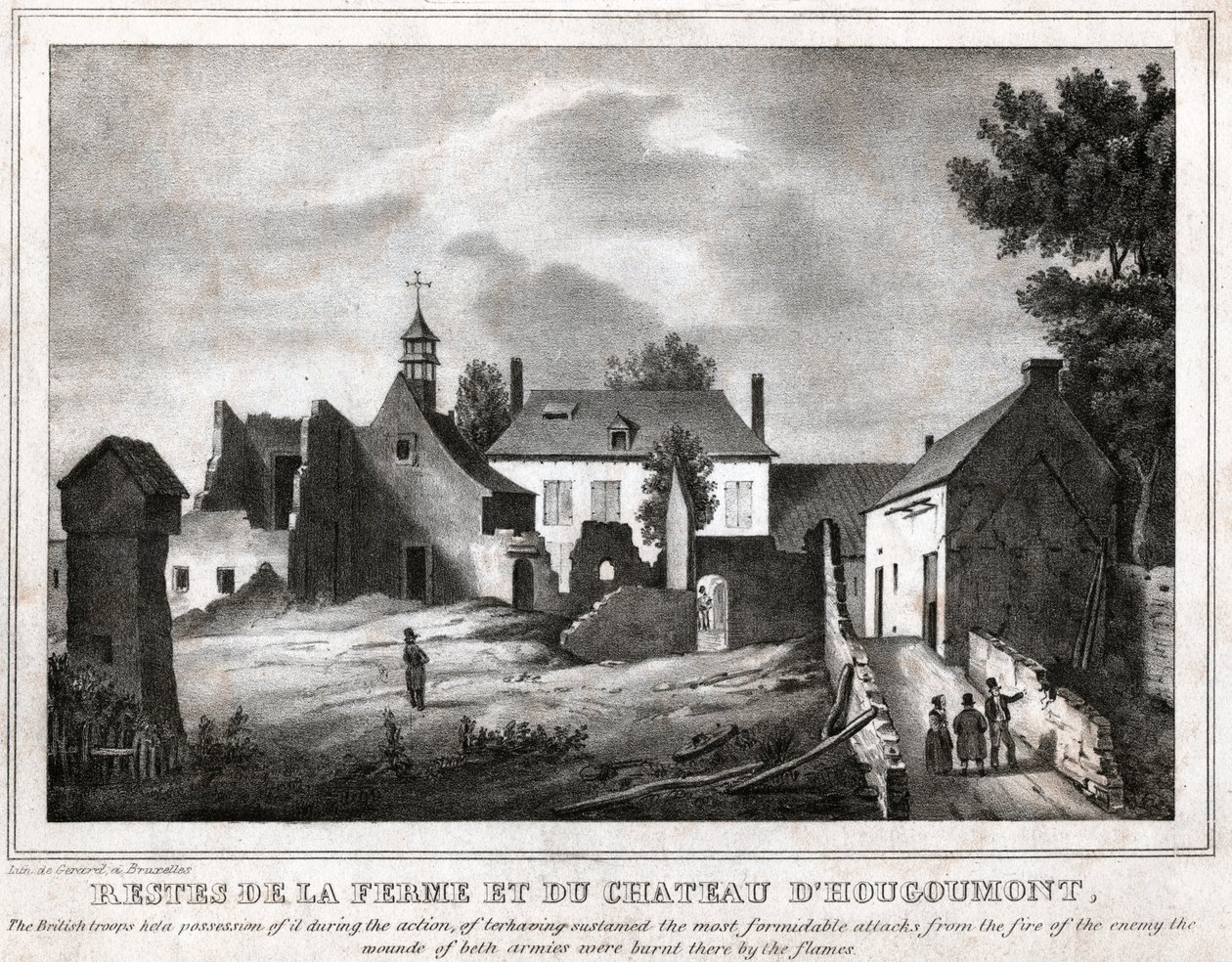 Waterloon taistelu. (kaiverrus, n. 1830) tekijältä French School