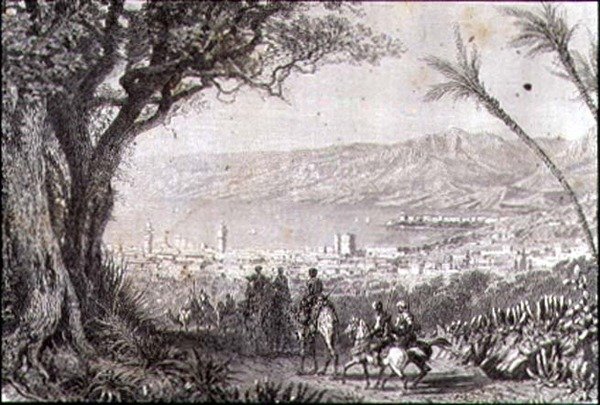 Beirut 1860-luvulla (kaiverrus) tekijältä French School