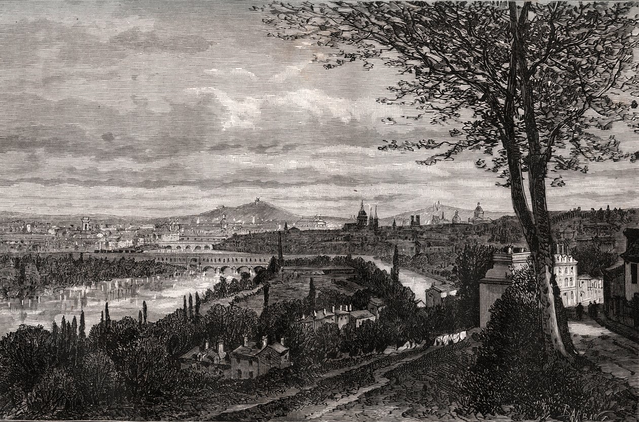 Bellevue (Seine-et-Oise) - V.A. Malt-Brownin kaiverrus "La France illustrée: maantiede, historia, tilastohallinto". 1884 tekijältä French School