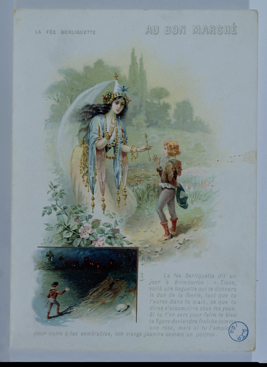 Berliquette keiju, Le Bon Marchen mainos, n. 1900 tekijältä French School