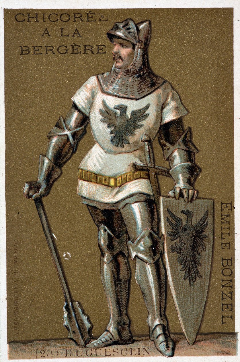 Bertrand du Guesclin (Duguesclin) (v. 1320-1380). Ranskan konstaapeli tekijältä French School