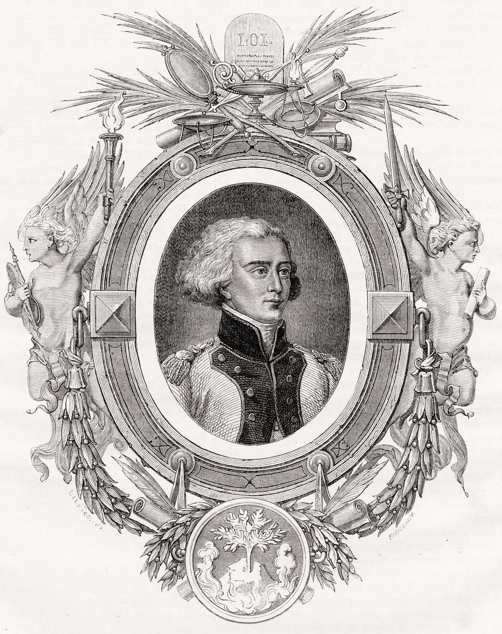 Bon-Adrien Jeannot de Moncey, Conegliano herttua, Pannemaker-Lignyn kaiverrus Linardin mukaan, Louis Blancin (1811-82) teoksesta "Histoire de la Revolution Francaise" tekijältä French School