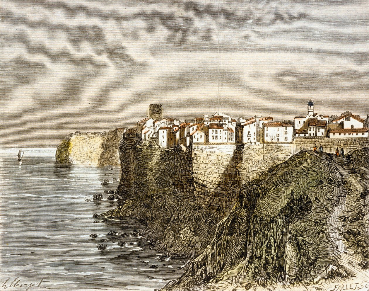 Bonifacio, Korsika (värikaiverrus) tekijältä French School