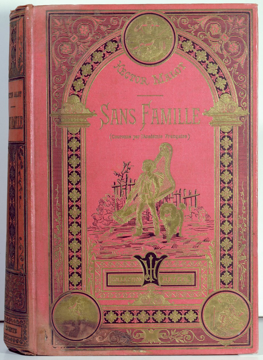 Hector Malotin (1830-1907) Sans Famillen kirjan kansi, Editions Hetzel tekijältä French School