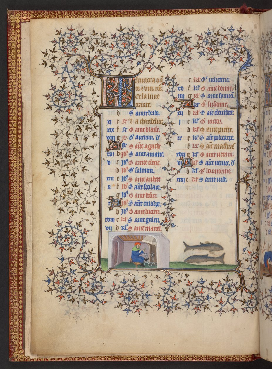 Book of Hours, Lisää MS 32454 f.2v, Ranska tekijältä French School