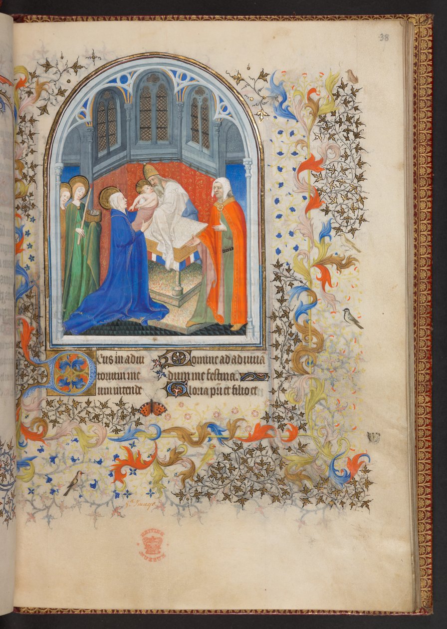 Book of Hours, Lisää MS 32454 f.38r, Ranska tekijältä French School