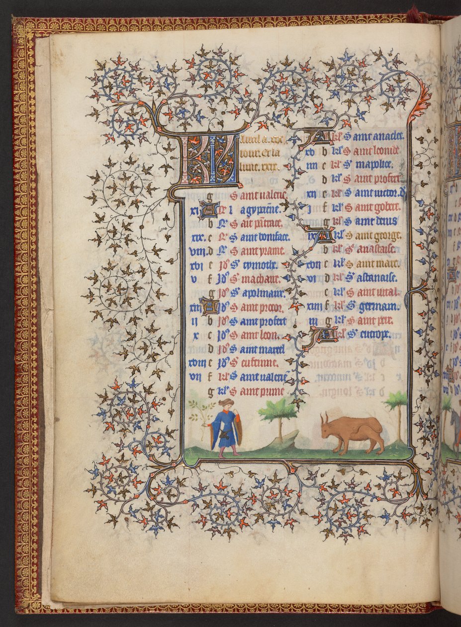 Book of Hours, Lisää MS 32454 f.3v, Ranska tekijältä French School