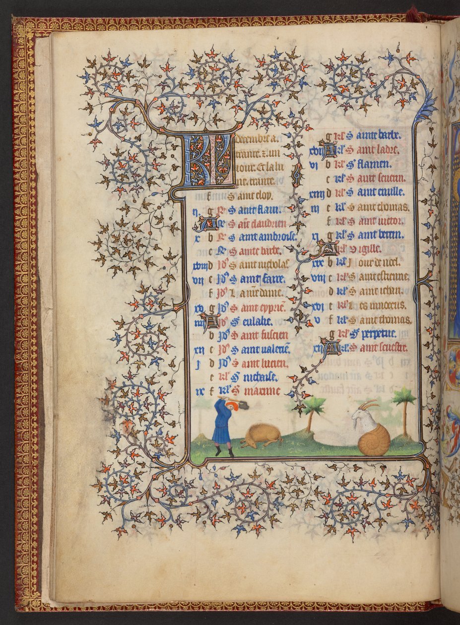 Book of Hours, Lisää MS 32454 f.7v, Ranska tekijältä French School