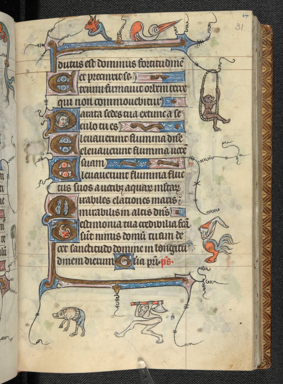 Book of Hours, St Omerin käyttö, Lisää MS 36684, f.31r, c.1318-25 (vellum) tekijältä French School