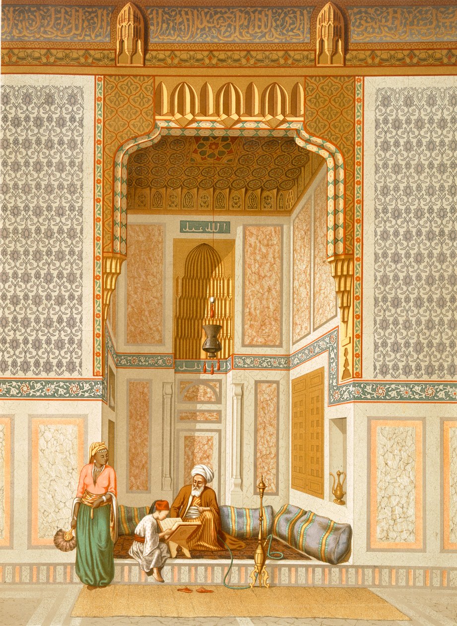 Bordeynyn moskeija, Kairo (väri litho) tekijältä French School
