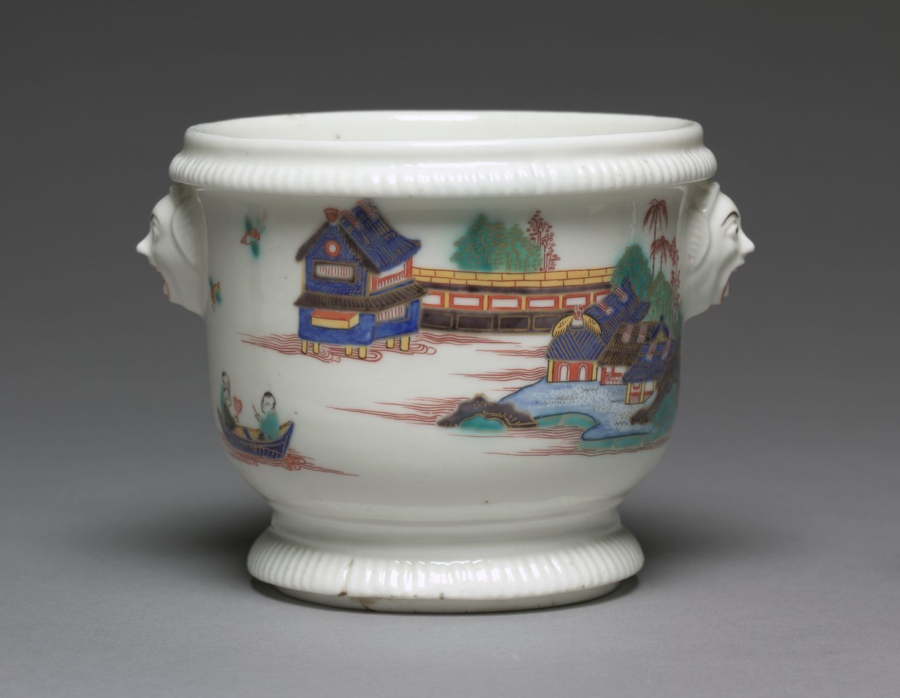 Pullonjäähdytin, valmistaja Saint Cloud Porcelain Factory, Ranska, n. 1725-1735 tekijältä French School