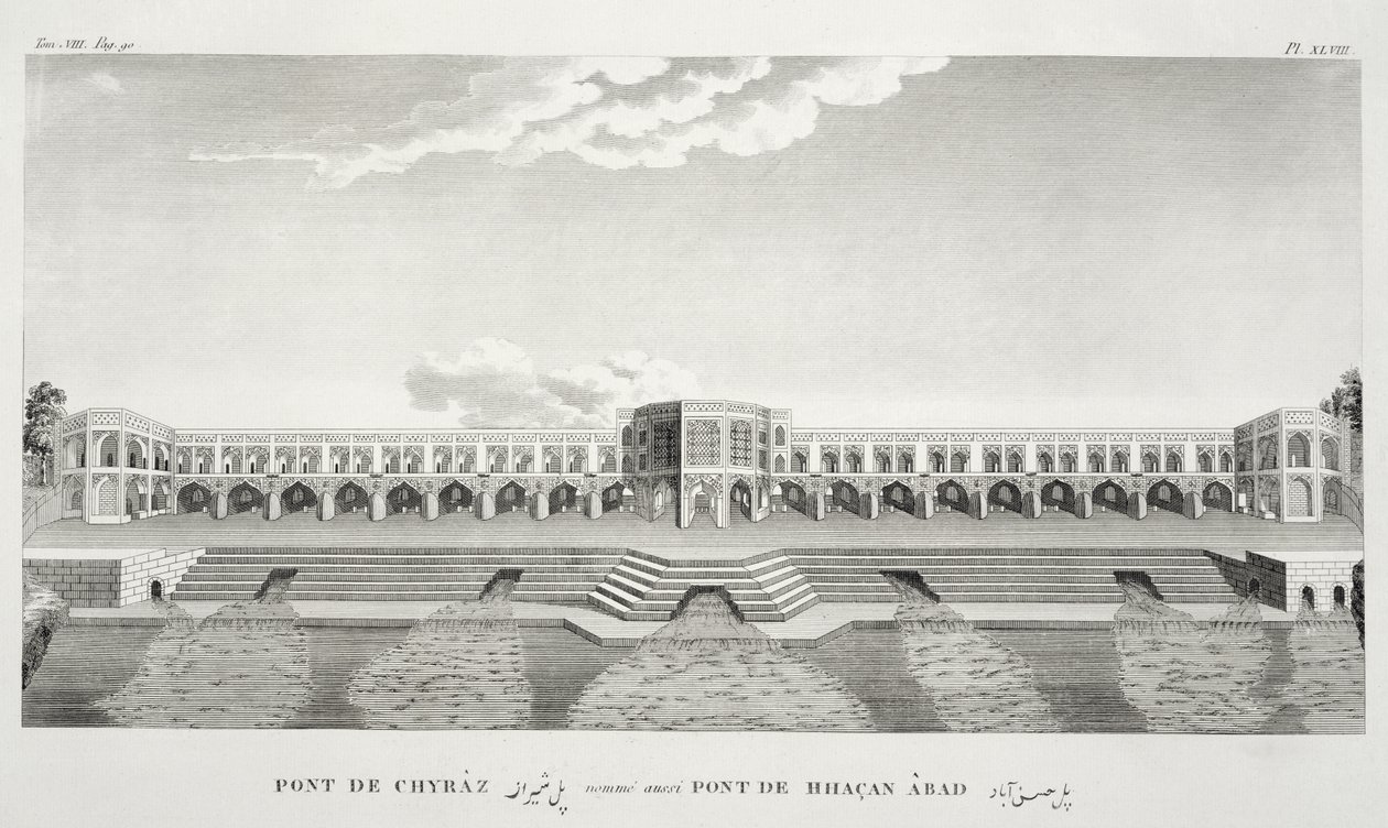 Shirazin silta Isfahanissa, Voyages du Chevelier Chardin en Perse, et en autres Lieux d
