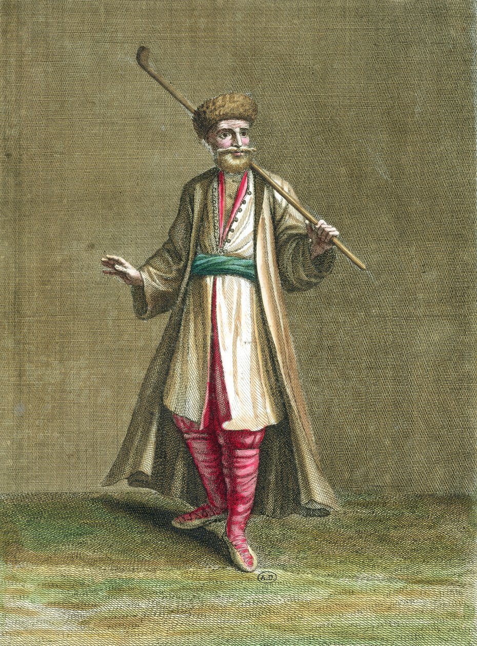 Bulgarian puku, kuvitus Recueil de Costumes du Levantista, 1707-8 tekijältä French School