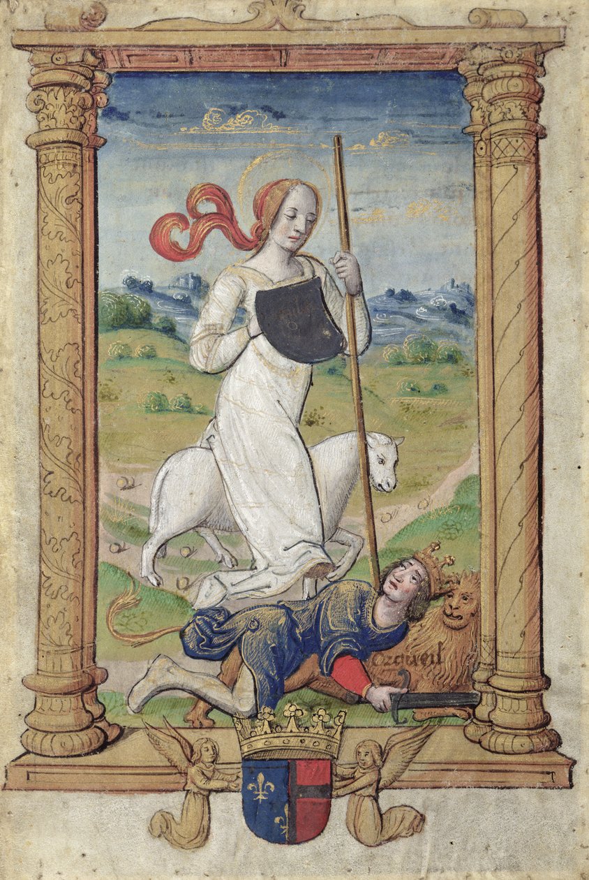 CL 22718A Humility Against Pride, "Rondeaux des Vertus", luotu Louis de Savoielle tekijältä French School