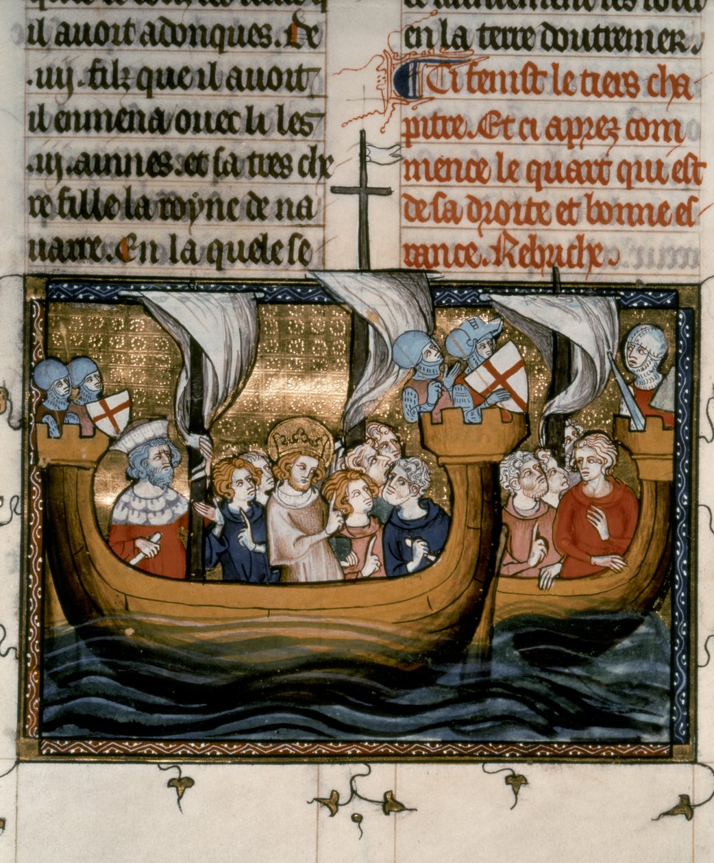 Seitsemäs ristiretki: Ludvig IX lähtee seitsemänteen ristiretkeen (1248-54). tekijältä French School