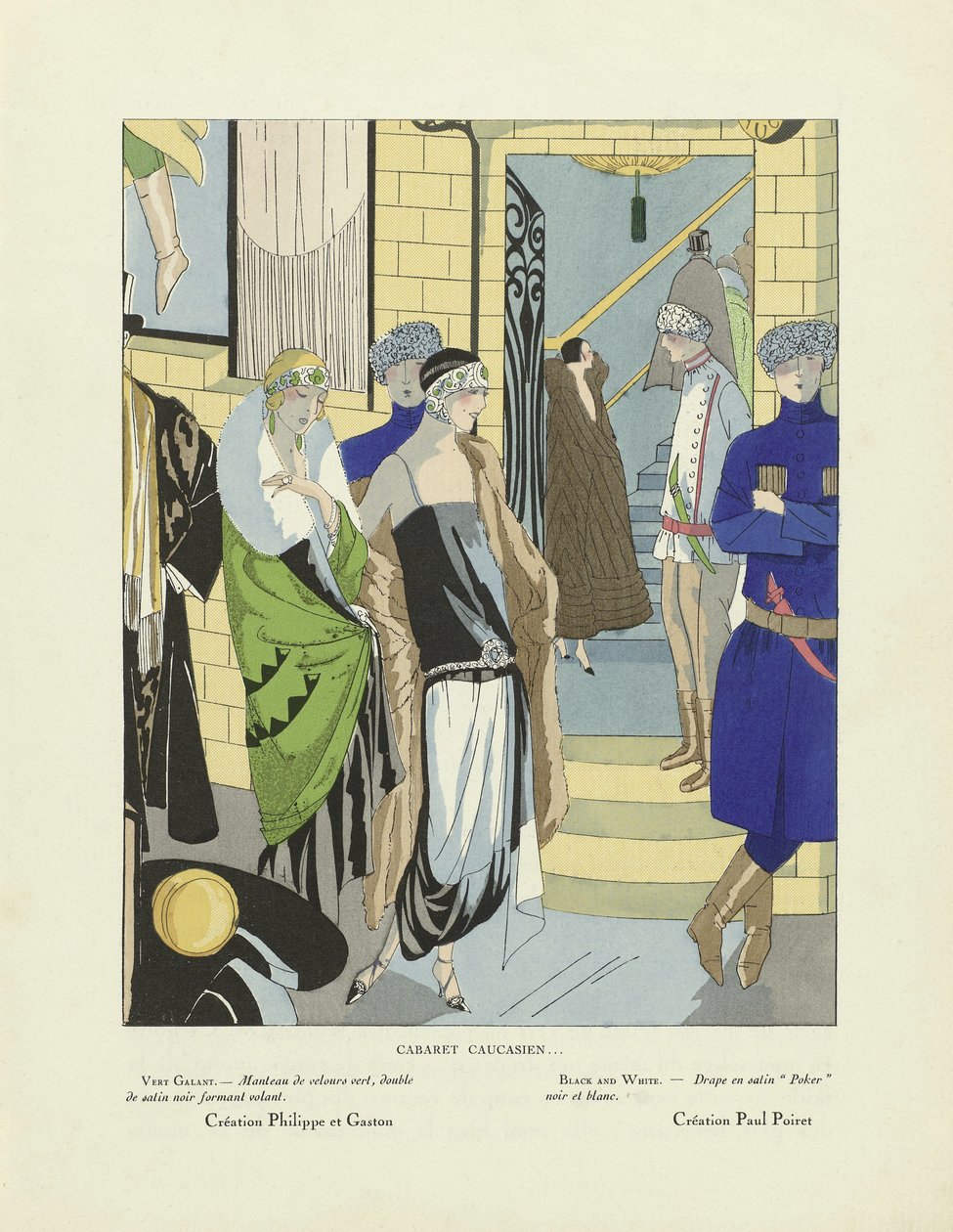 Cabaret Caucasien .., Art-Gout-Beaute, julkaisu 1920-luvulta (sabluunapainatus). tekijältä French School