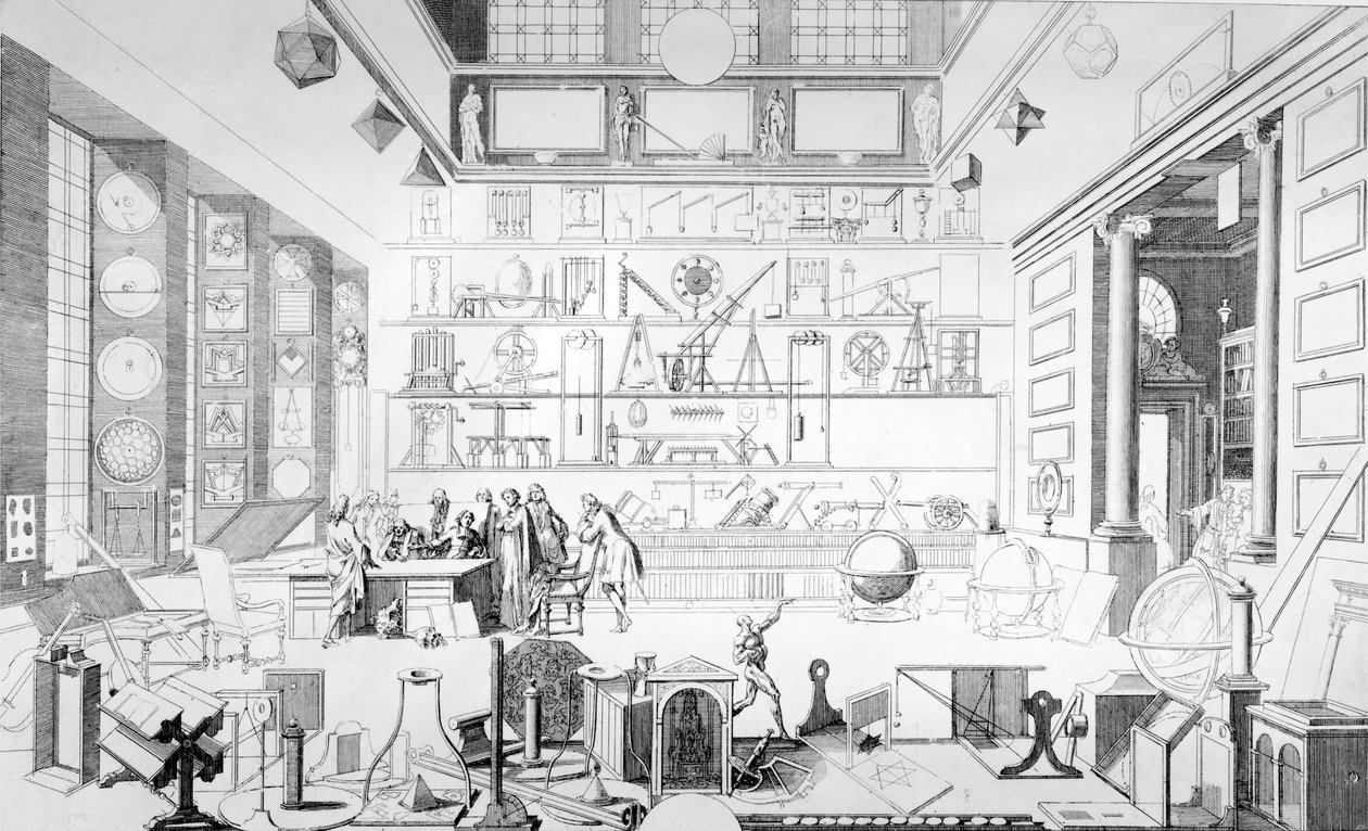 Mr. le Clercin geometrinen kaappi, 1710-1712 tekijältä French School