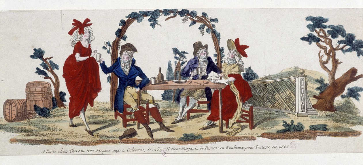 Kahvila Pariisissa: chez Chereau, rue Jacques - kaiverrus tekijältä French School