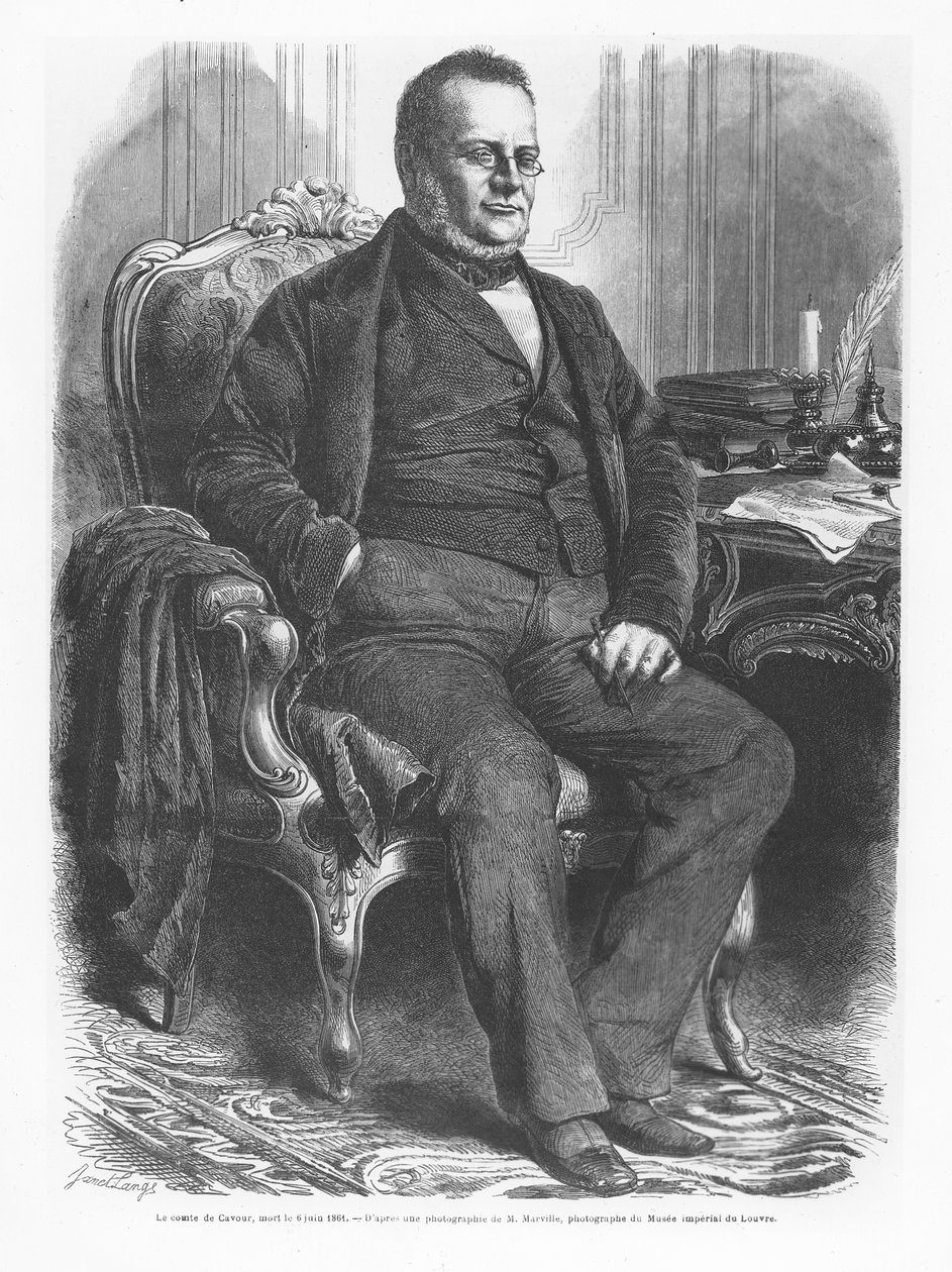 Camillo Benso, Cavourin kreivi (kaiverrus) tekijältä French School