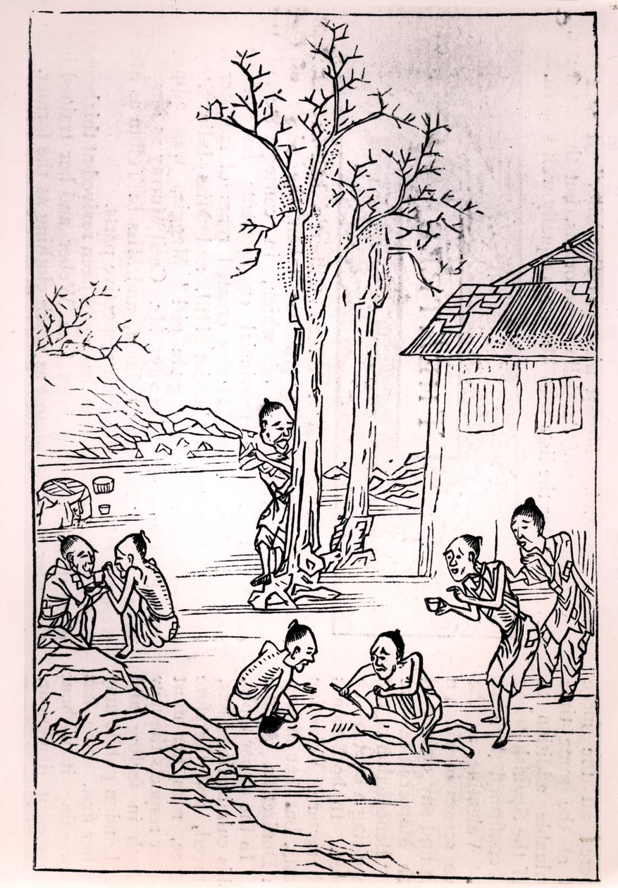 Kannibalismi Kiinassa, kiinalainen piirros, 1870 tekijältä French School