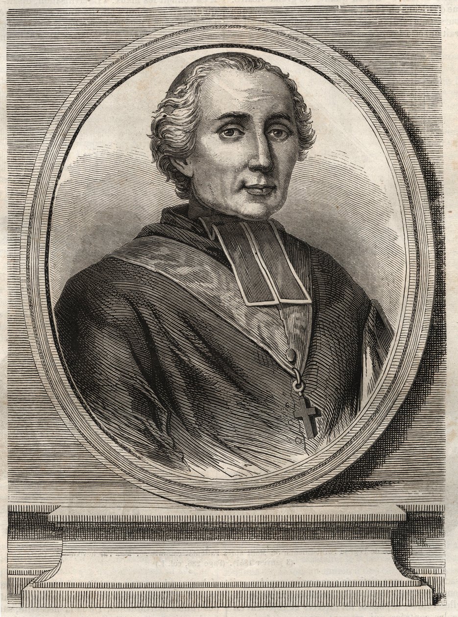 Kardinaali Francois-Nicolas-Madeleine (Francois Nicolas Madeleine) Morlot 1795-1862 - Pariisin ja kardinaalin arkisto - tekijältä French School