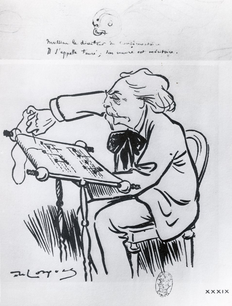 Gabriel Fauren karikatyyri (1845-1924) tekijältä French School