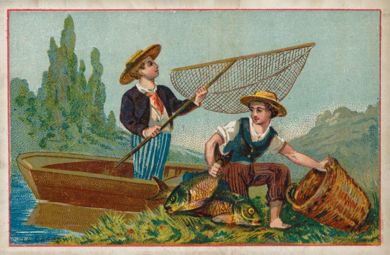 Karppi (chromolitho) tekijältä French School