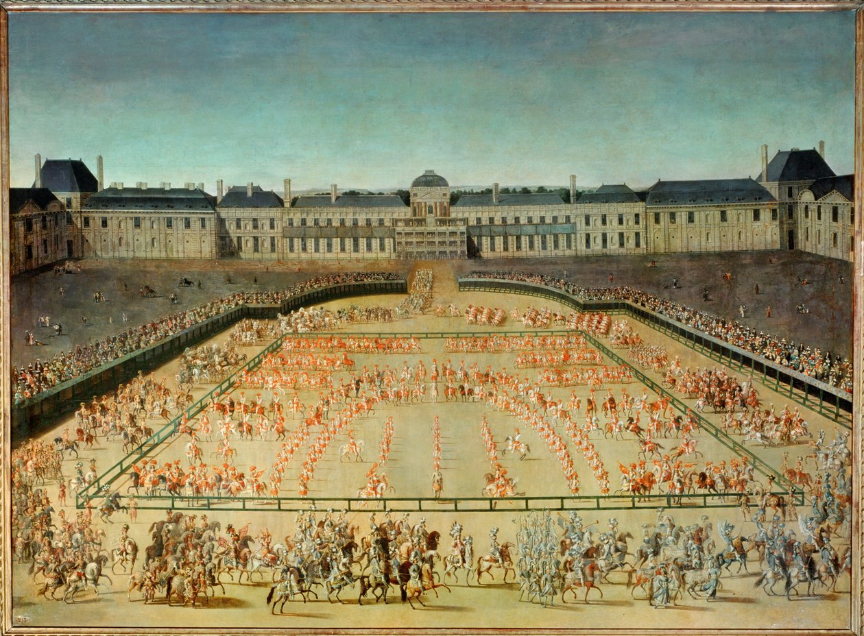 Ludvig XIV:lle annettu karuselli Tuileriesin edessä ... tekijältä French School