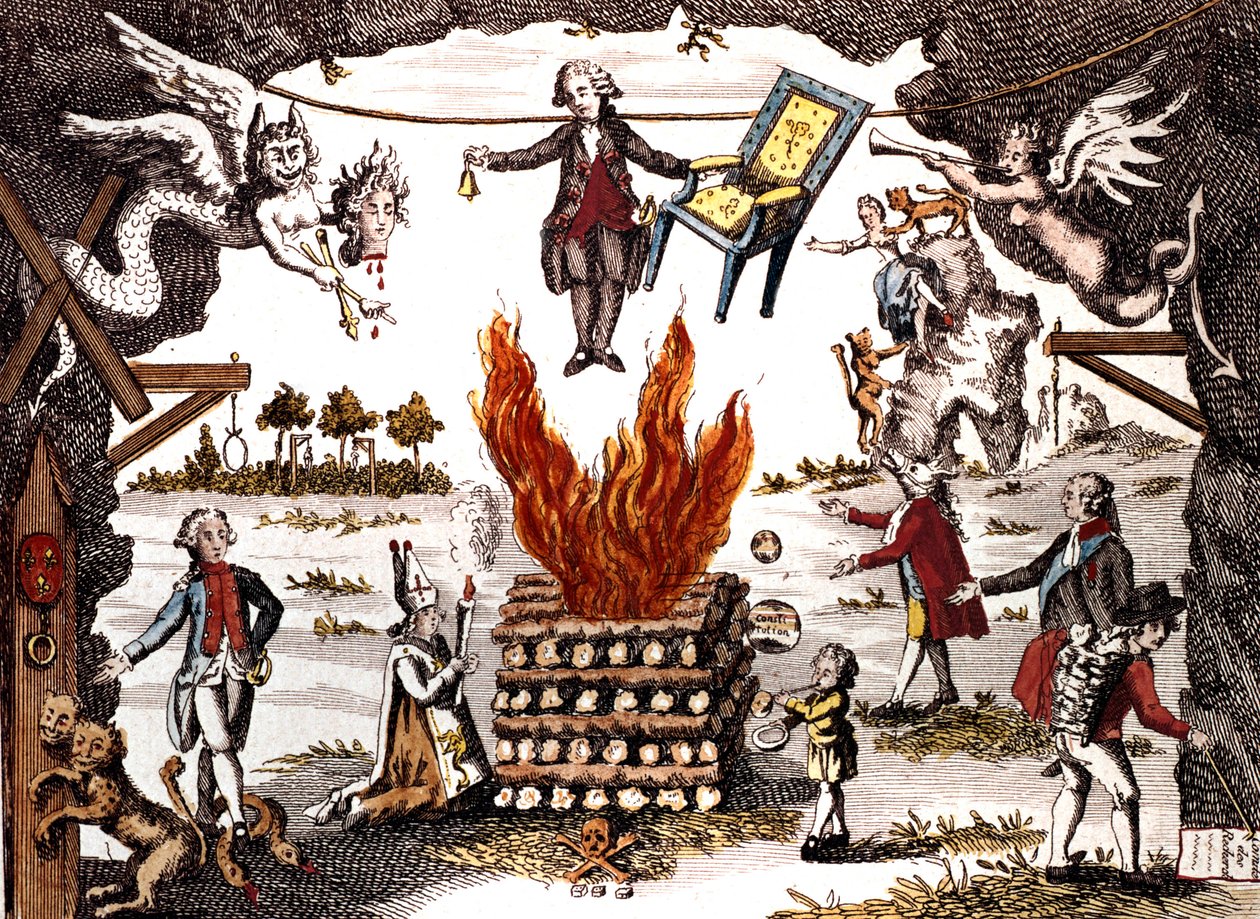 Sarjakuva Mirabeausta, Jacobin Clubin puheenjohtaja, 1789 tekijältä French School