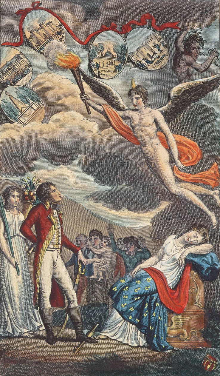 Sarjakuva Brumairen 18. vallankaappauksesta, 9. marraskuuta 1799 tekijältä French School