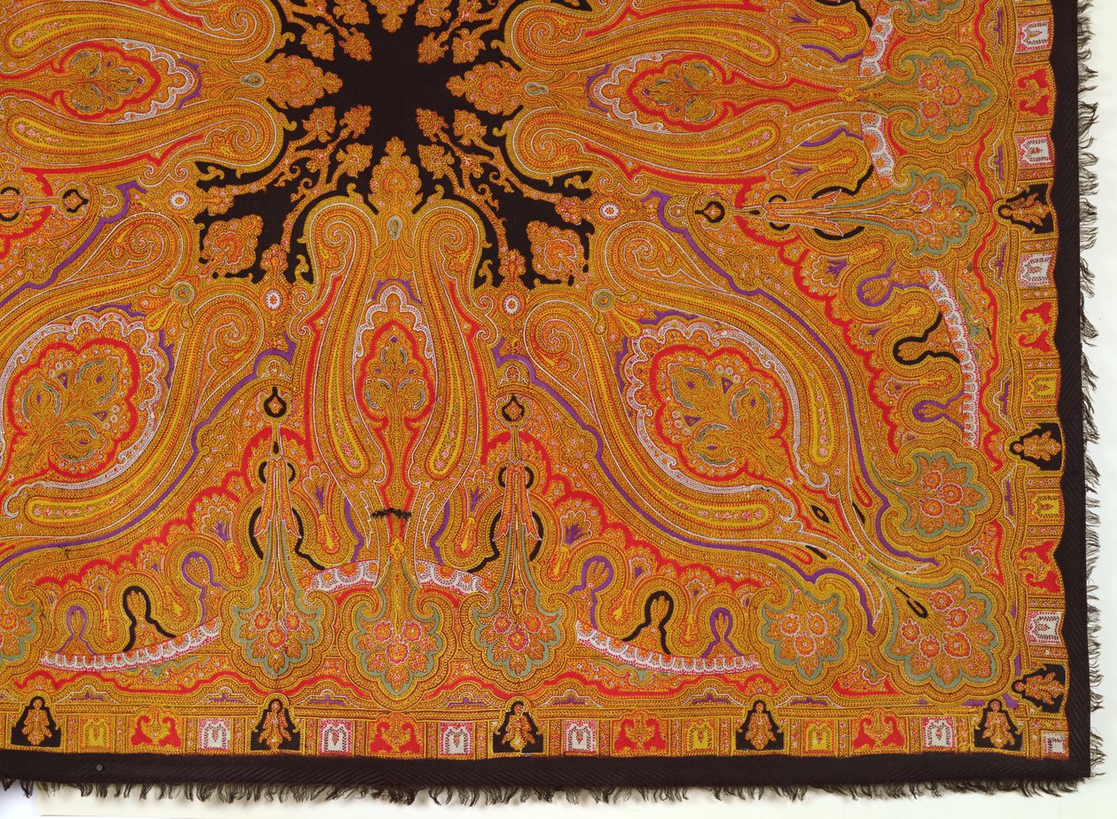 Cashmere huivi, n. 1870-80 (tekstiili) tekijältä French School