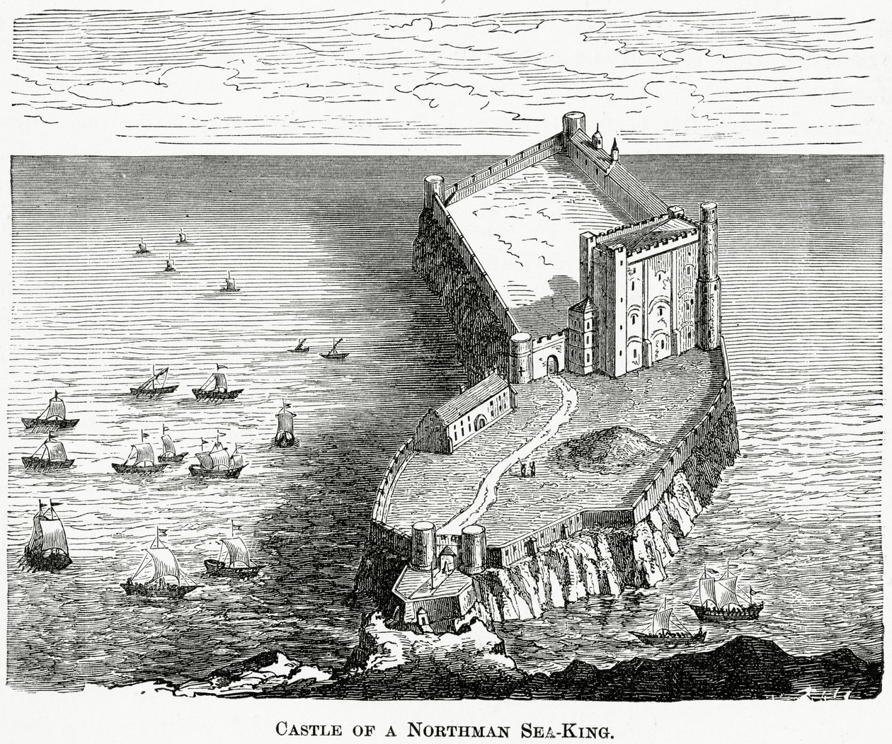 Northman Sea-kuninkaan linna, noin 1880 tekijältä French School