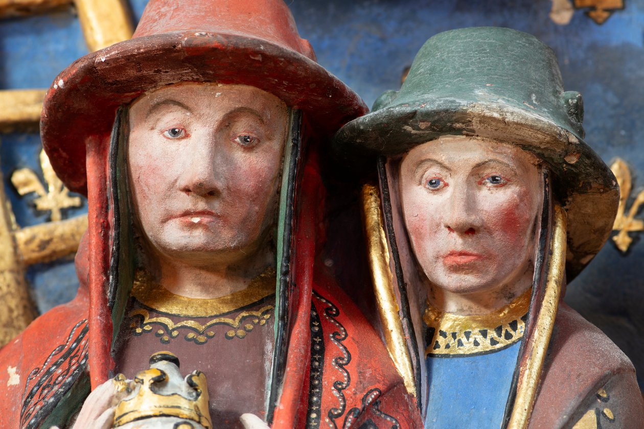 Katedraali (Cathédrale Notre-Dame). Sisätilat. Jean de Libourcin muistokirjoitus. 1470. yksityiskohta (kuva) tekijältä French School