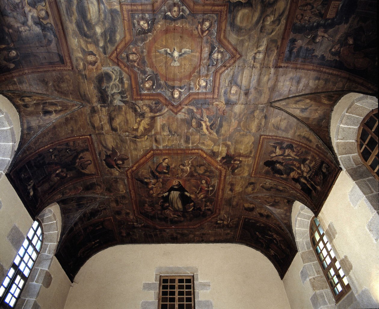 Entisen dominikaaniluosterin (sairaalan) katto (1664). 1700-luvun maalaus. Dinan, Cotes d