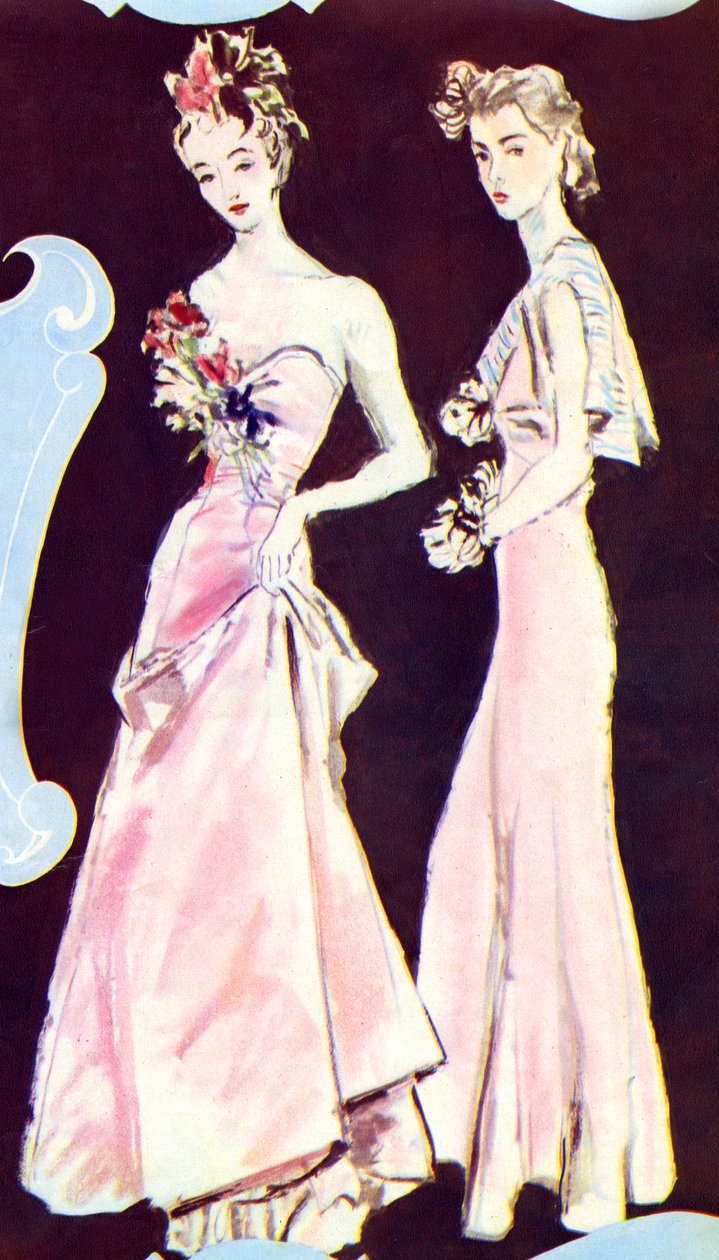 Chanelin iltapuvut, Marie Claire -lehdestä, 23. syyskuuta 1938 (printti). tekijältä French School