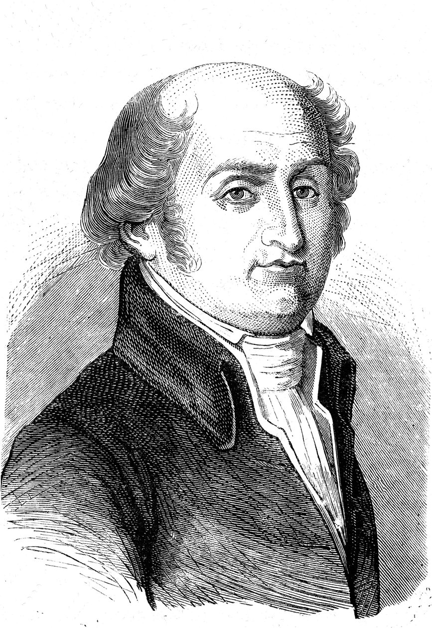 Charles Gilbert ROMME (1750-1795), ranskalainen matemaatikko, vallankumouksellinen ja poliitikko. Kaiverrus 1868 tekijältä French School