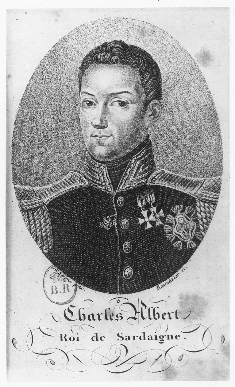 Charles Albert, Sardinian kuningas (kaiverrus) tekijältä French School