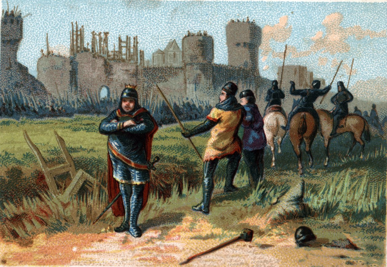 Kaarle III 3 Gros (839-888) Lännen keisari (881 - 887) ja Ranskan hallitsija (884 - 887) leiriytyi Pariisin muurien alle uskaltamatta taistella normaneja vastaan, vaan halusi ostaa heidän eläkkeensä hintaan raha. tekijältä French School