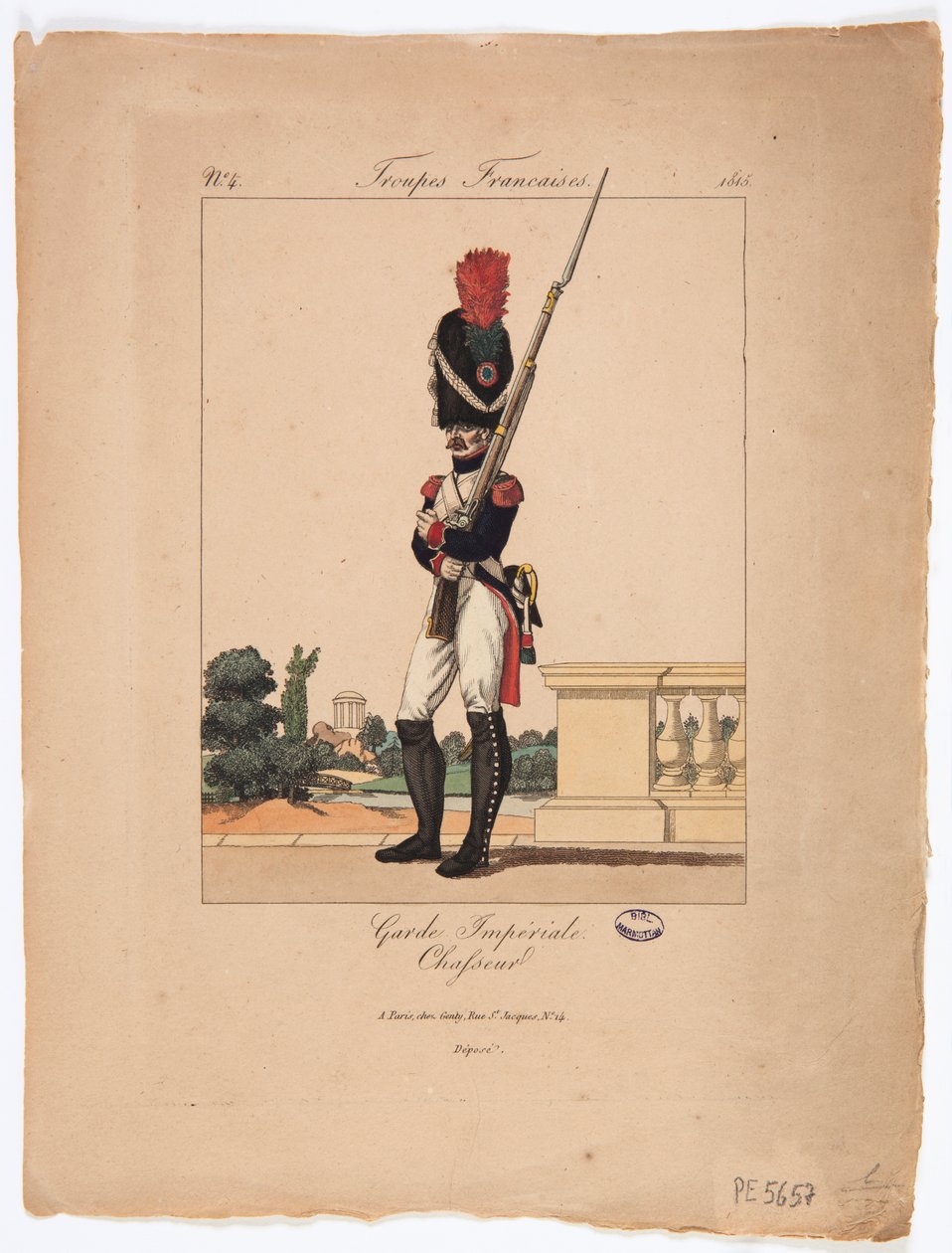 Keisarillisen kaartin chasseur, ranskalaiset joukot, nro. 4 tekijältä French School