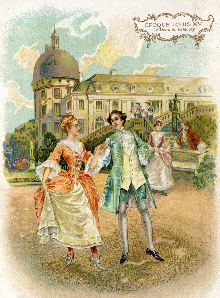 Chateau de Valencay (Indre) Ludvig XV:n aikaan. tekijältä French School