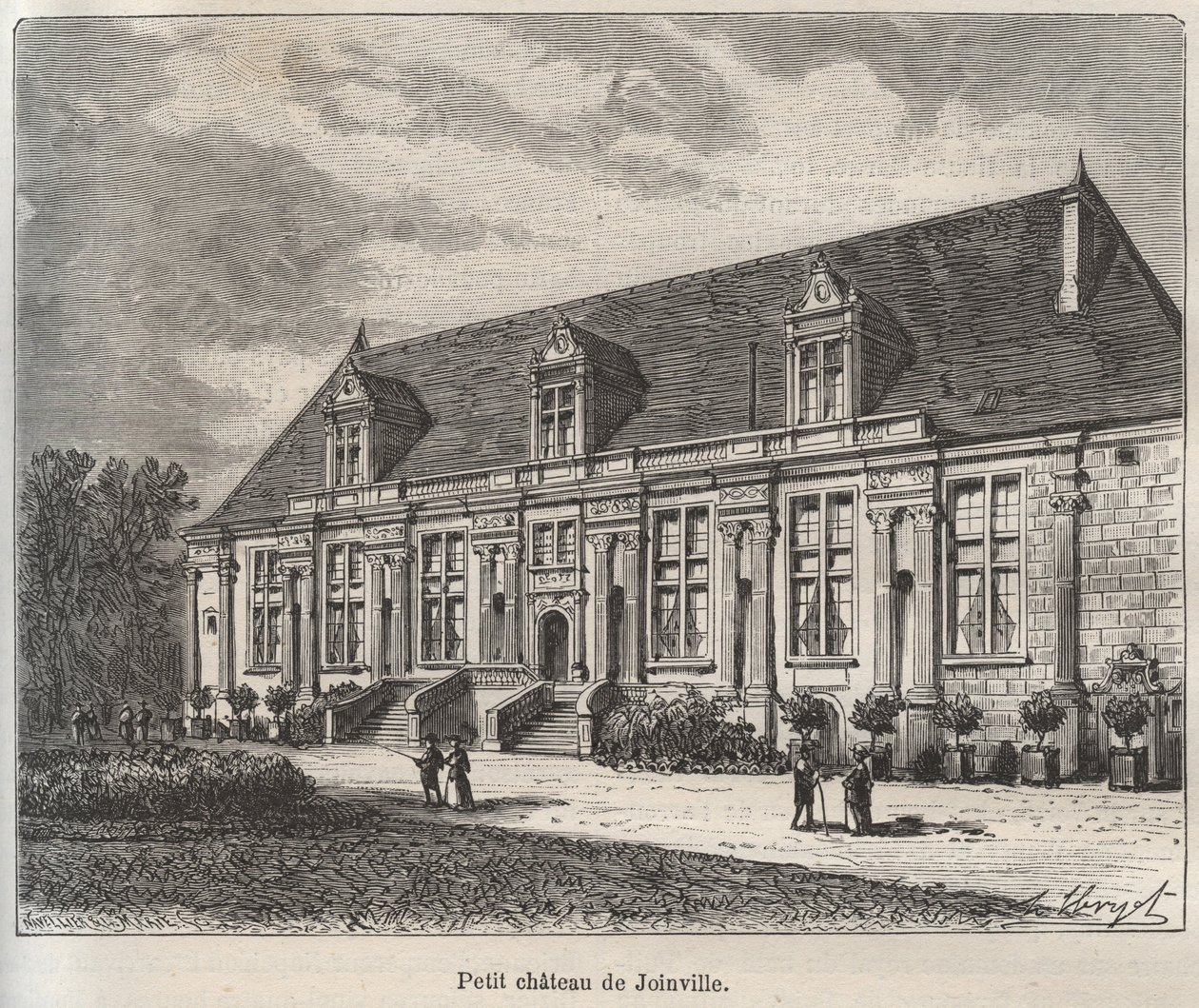 Chateau du Grand Jardin, Joinville - Haute-Marne - kaiverrus "La France illustree: maantiede, historia, tilastohallinto" V.A. Maltaanruskea. 1884 tekijältä French School