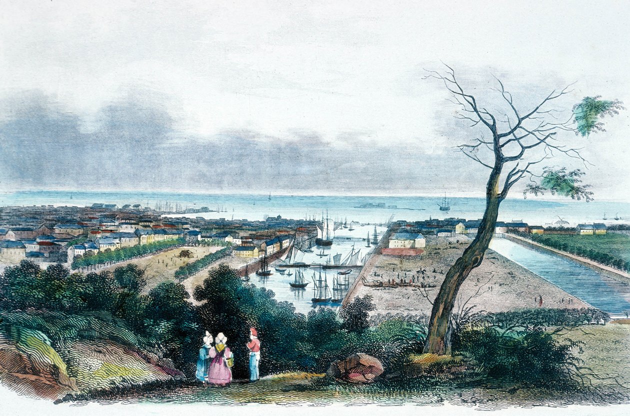 Cherbourg, Normandia (värikaiverrus) tekijältä French School