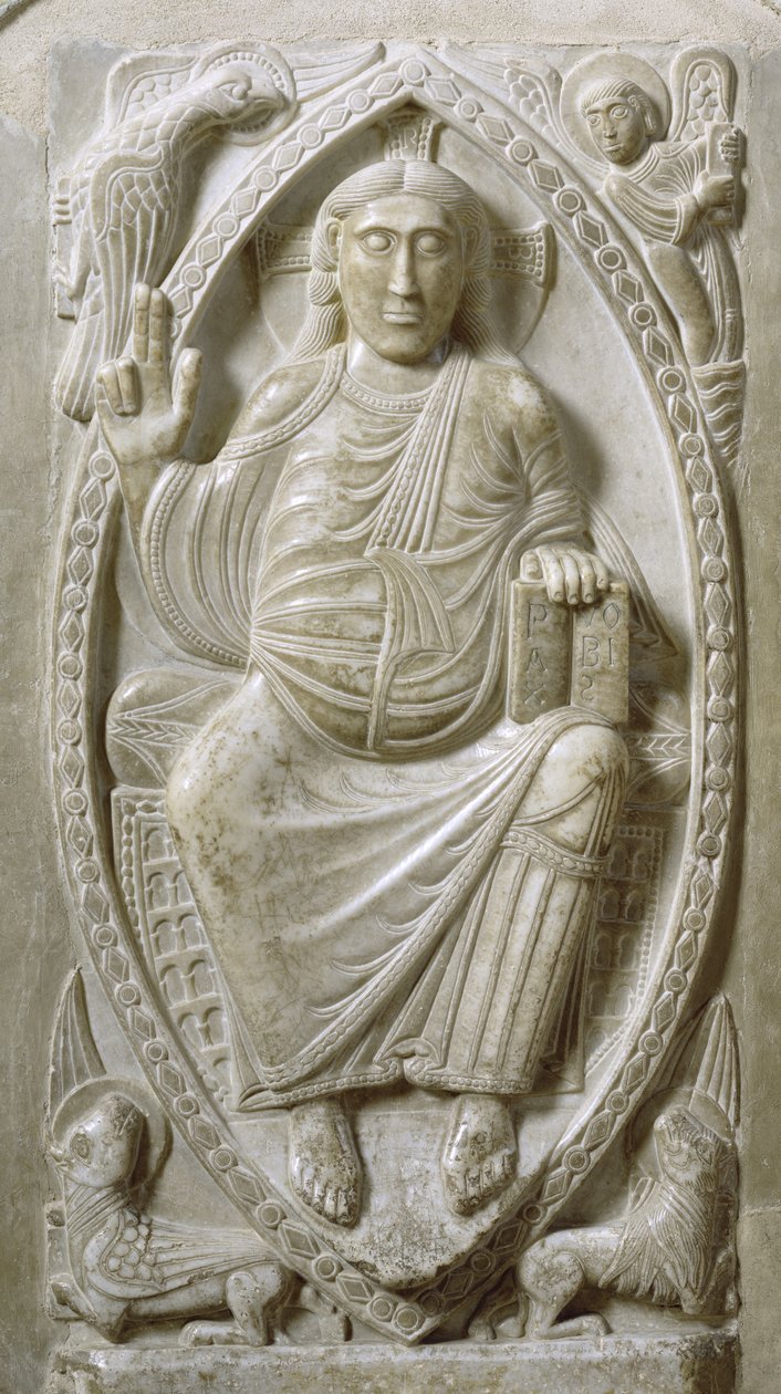 Kristus Majesteetissa, ambulatoriosta (marmori) tekijältä French School