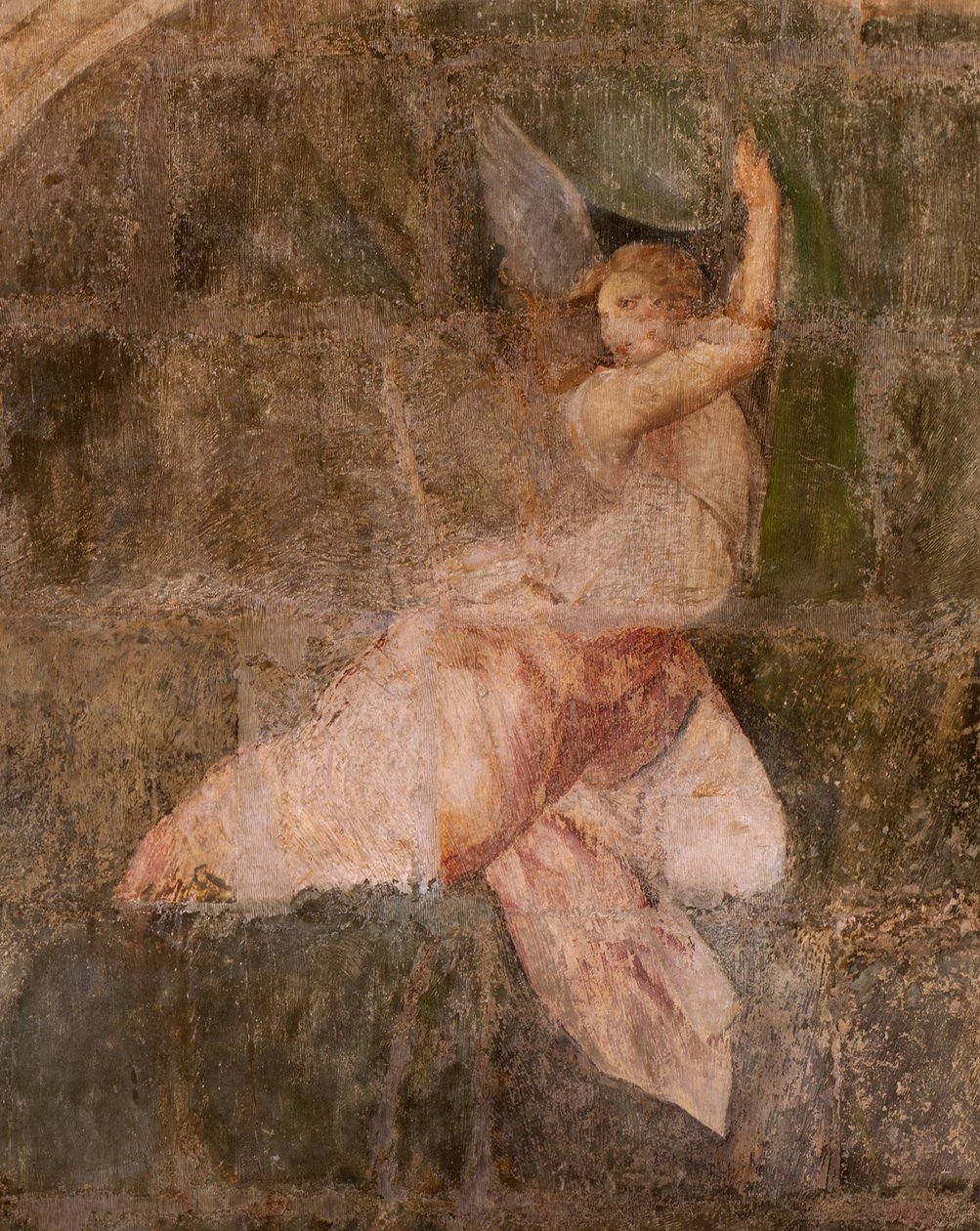 Kirkko (Eglise Saint-Jean-Baptiste). Sisätilat. Saint-Fursyn kappeli. Seinämaalauksia. Marian kirkastaminen (fresque dite de la bonne mort). 1600-luvun alku. tekijältä French School