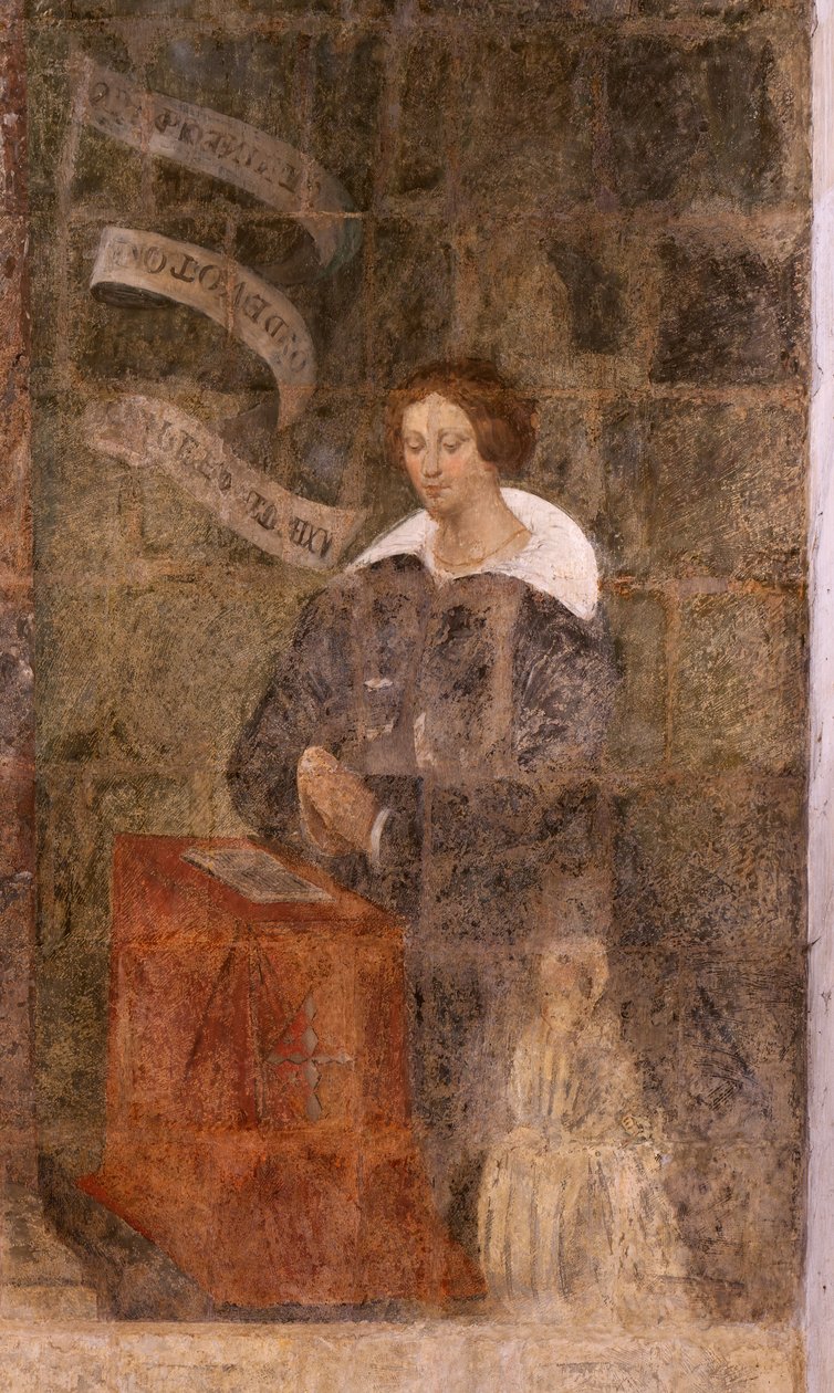 Kirkko (Johannes Kastajan kirkko). Sisustus. Saint-Fursyn kappeli. Seinämaalauksia. Marian kirkkaus (fresko, joka tunnetaan nimellä hyvä kuolema). Aloita 1700-luvulla. tekijältä French School
