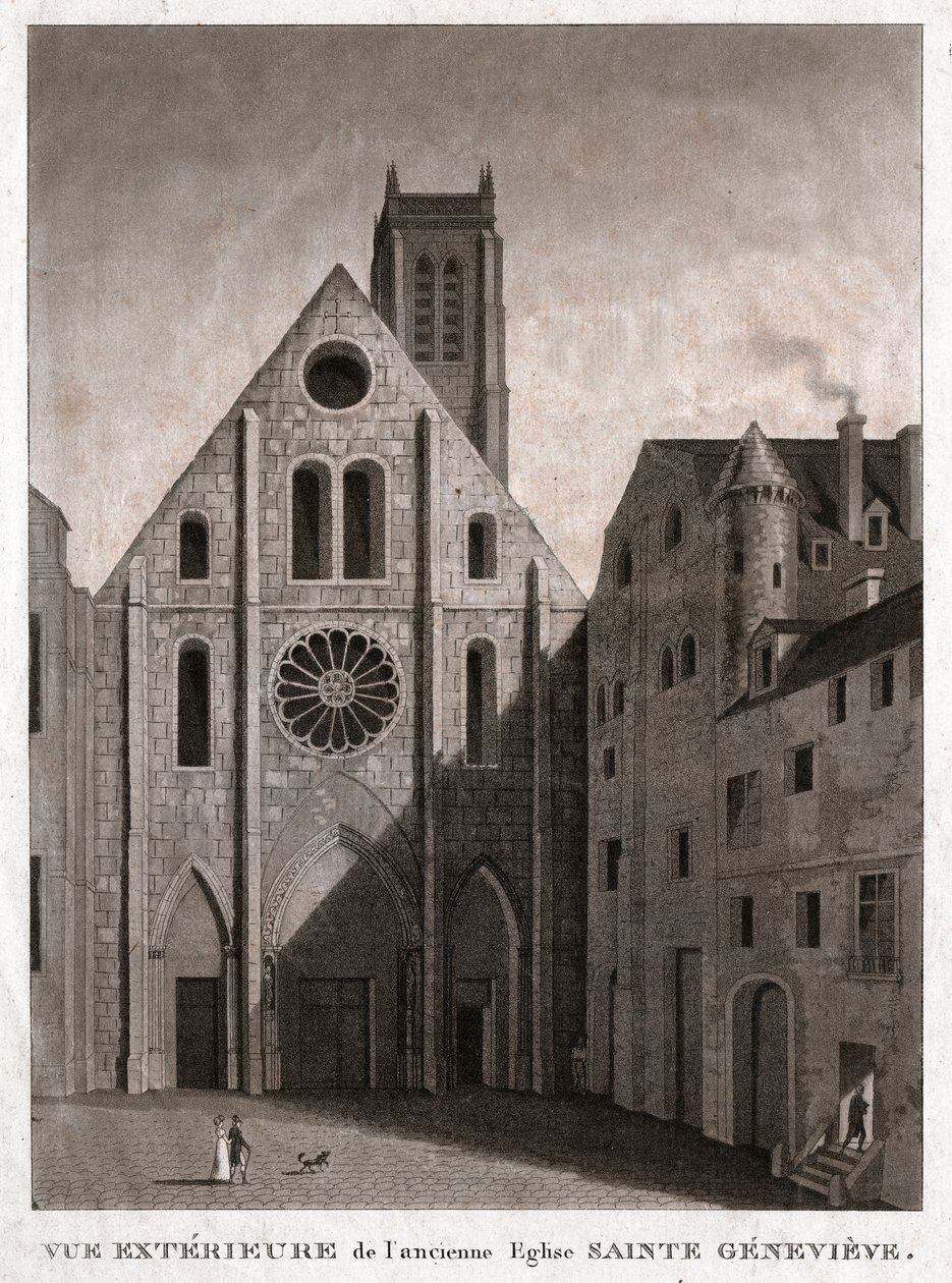 Pyhän Genevieven kirkko. (kaiverrus, n. 1810) tekijältä French School