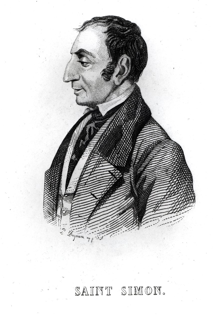 Claude Henri de Rouvroy (1760-1825) Saint-Simonin kreivi, 1700-1800-luku tekijältä French School