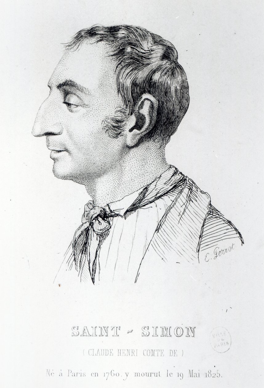 Claude Henri de Rouvroy, Saint-Simonin kreivi, Perrotin kaivertama (1800-luku) tekijältä French School