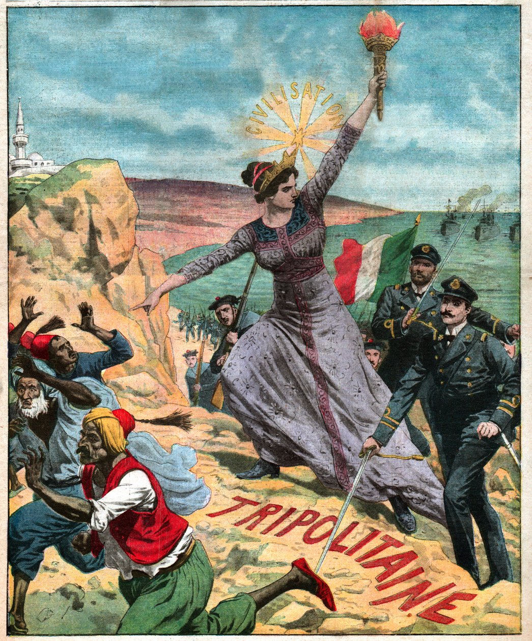Colonisation italienne en Lybie. Italian kolonisaatio Lyybiassa. tekijältä French School